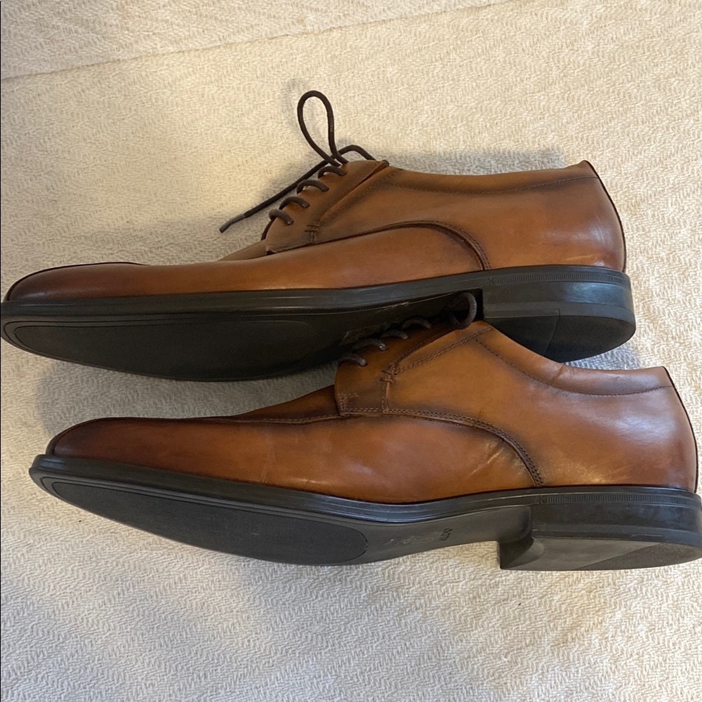Aldo Brown Distressed Leather Oxford Shoes Business Corporate Formal Vintage - Picture 10 of 11
